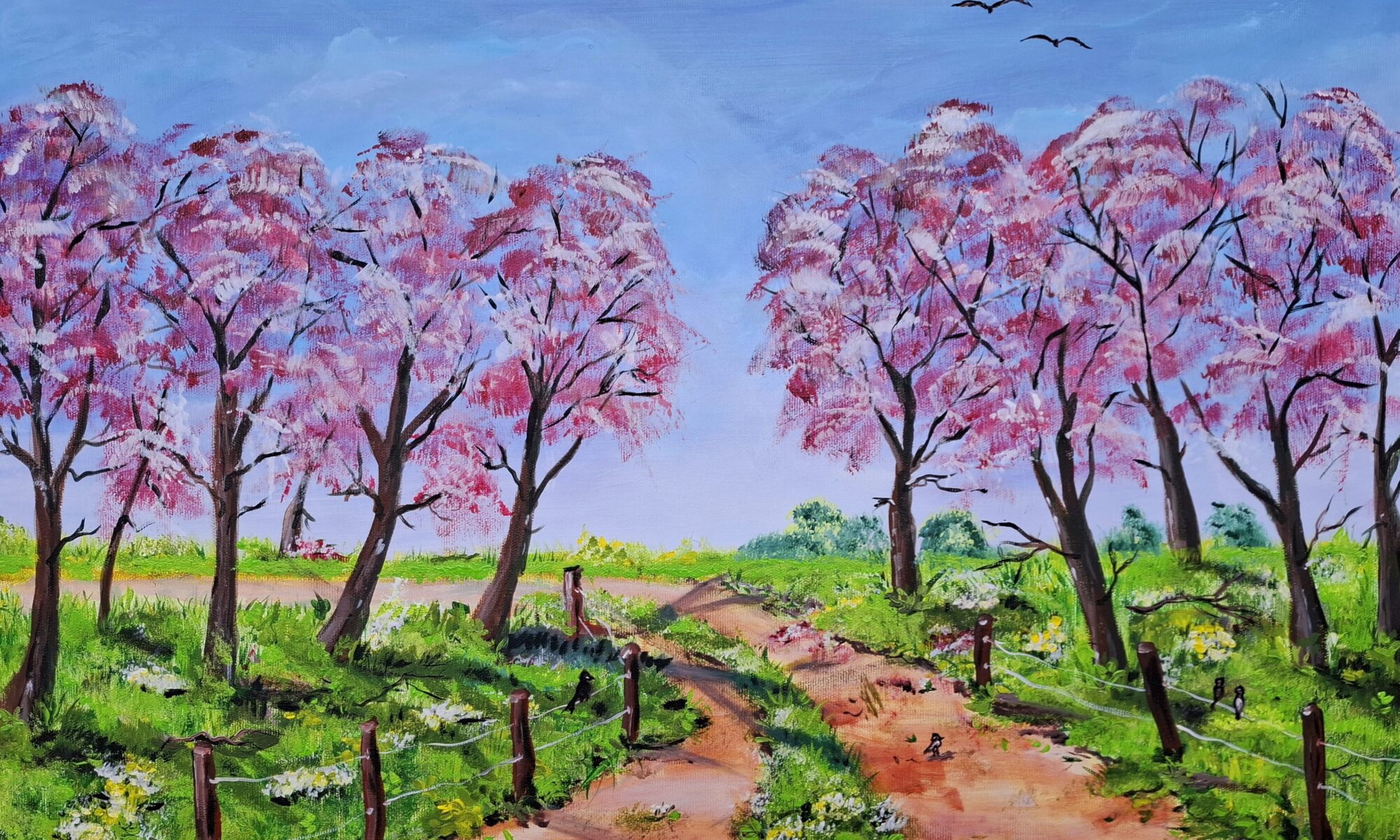 Frühlingerwachen Acrylbild