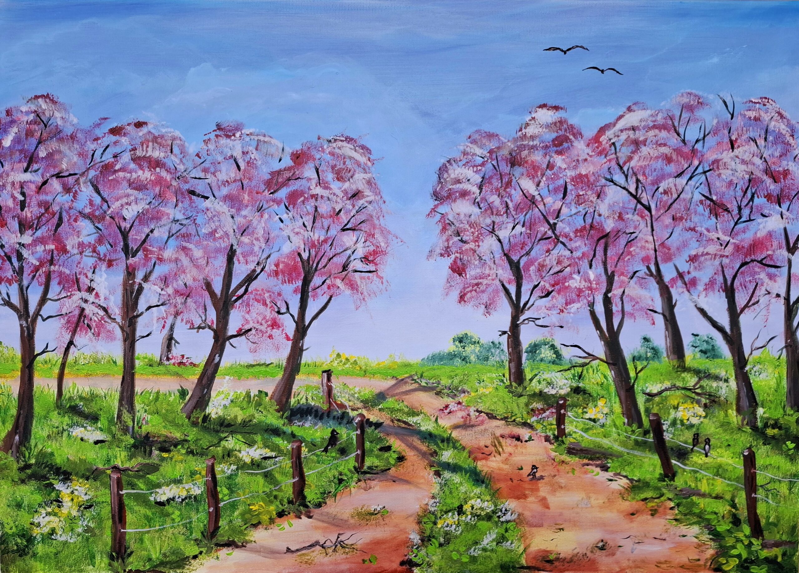 Frühlingerwachen Acrylbild